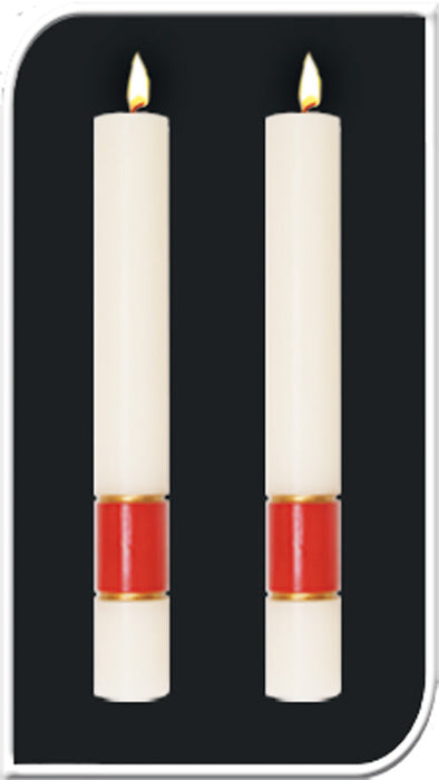 GLORIA DARK GREEN PASCHAL CANDLE / COMPLEMENTING ALTAR CANDLES