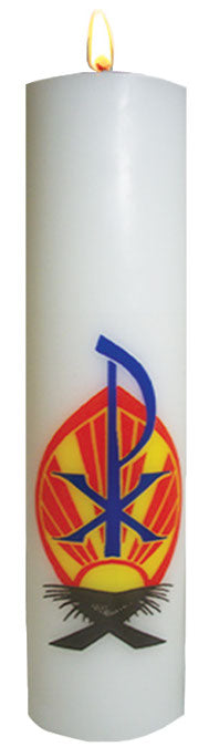 CHRIST CANDLE - 3 INCH  X 14 INCH  - FLAT DESIGN