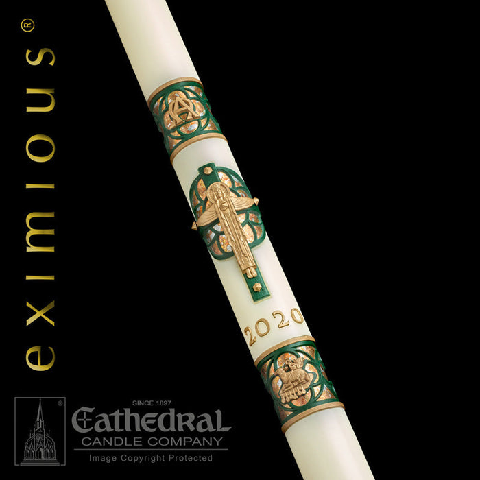 CHRISTUS REX PASCHAL CANDLE / COMPLEMENTING ALTAR CANDLES