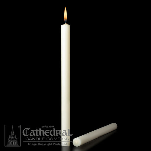7/8 INCH   ALTAR CANDLES - 51% BEESWAX
