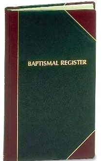 BAPTISMAL RECORD BOOK / REGISTER # 103