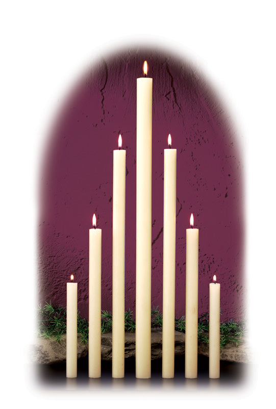 2 INCH  ALTAR CANDLES - 100% BEESWAX