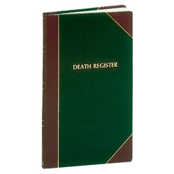 DEATH RECORD BOOK / REGISTER # 193