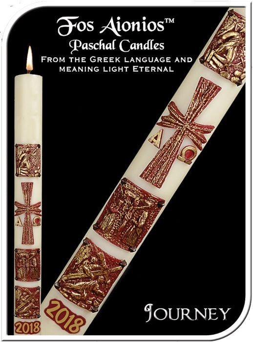 JOURNEY PASCHAL CANDLE / COMPLEMENTING ALTAR CANDLES