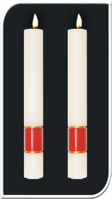 GLORIA DARK BLUE PASCHAL CANDLE / COMPLEMENTING ALTAR CANDLES