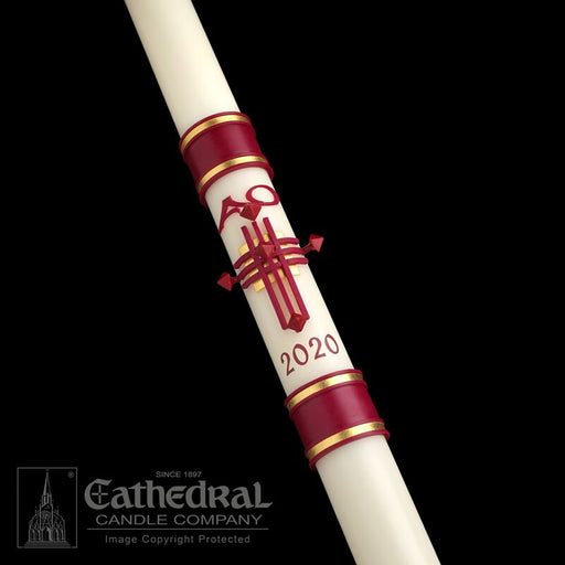 CRUX TRINITAS PASCHAL CANDLE / COMPLEMENTING ALTAR CANDLES