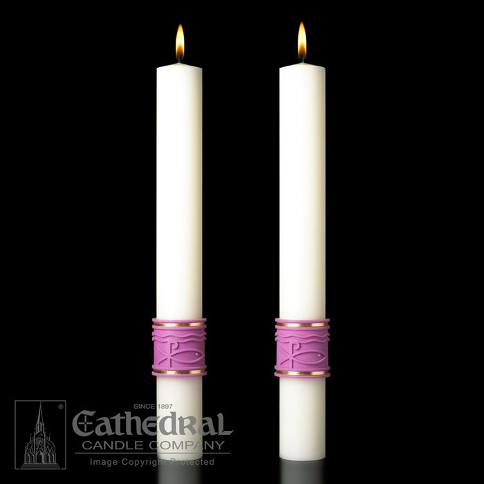 JUBILATION PASCHAL CANDLE / COMPLEMENTING ALTAR CANDLES