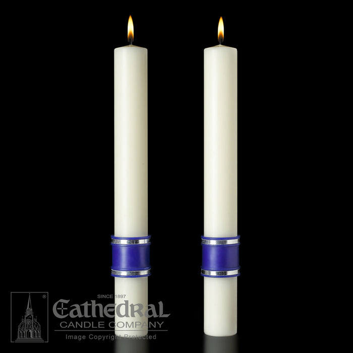 MESSIAH PASCHAL CANDLE / COMPLEMENTING ALTAR CANDLES