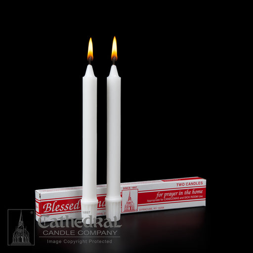 CANDLEMAS 25/32 INCH  X 8-1/4 INCH   SELF FITTING END - STEARINE WAX