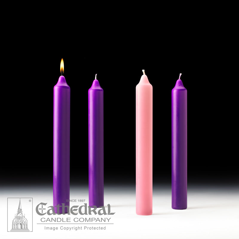 ADVENT CANDLES - 1-1/2 INCH  X 12 INCH  - STEARINE WAX