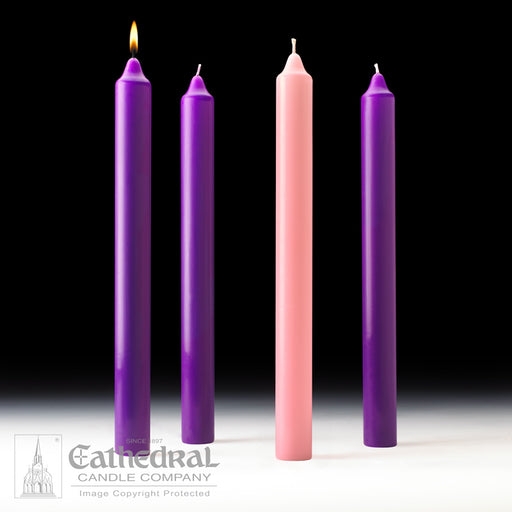 ADVENT CANDLES - 1-1/2 INCH  X 16 INCH  - STEARINE WAX