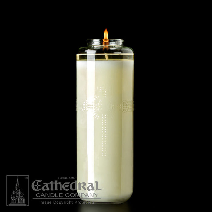 8 DAY BOTTLE STYLE SANCTUARY CANDLE  - DOMUS CHRISTI - 51% BEESWAX
