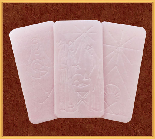 OPLATKI CHRISTMAS WAFERS - PINK - PACKAGE OF 100