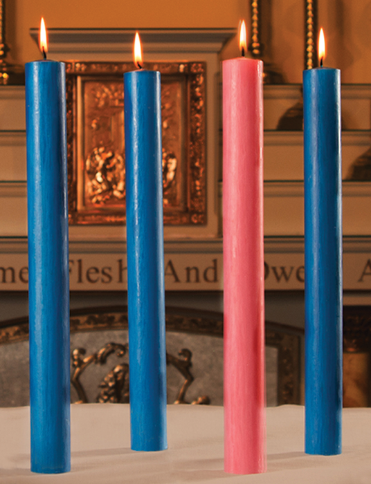 ADVENT CANDLE SETS - 7/8" X 12" -  COMPOSITION WAX