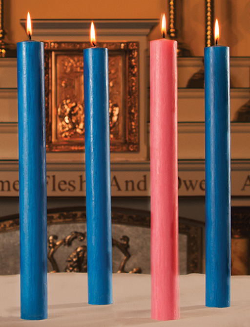 ADVENT CANDLE SETS - 7/8" X 12" - 51%  BEESWAX