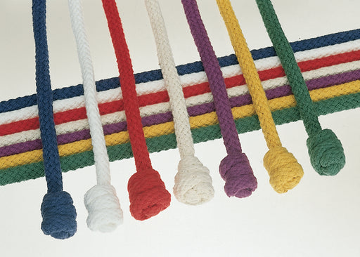 COTTON BRAIDED CINCTURE - Style 87 - 81" length. Braided cotton cincture with distinctive knot. Blue, white, red, natural, purple, gold or green.
