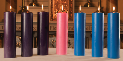 ADVENT CANDLE SETS - 1 1/2" x 15" - COMPOSITION WAX
